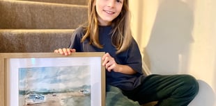 Wellington artist Kevin Kovacs, 8, prepares for his first exhibition